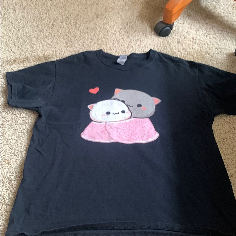 Mitao Cat Black T-Shirt